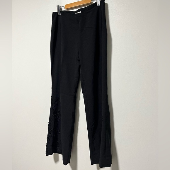 Smart Set Women’s Black Beaded Straight Pants – Size 9 - Picture 5 of 13